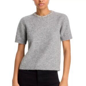 219$ Velvet by Graham & Spencer Layton Rhinestone Shirt Top Women's Size XS Gray